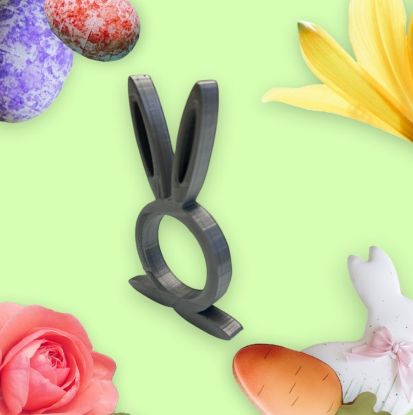 Zeige Details für Serviettenring Hase Bild von Serviettenring Hase