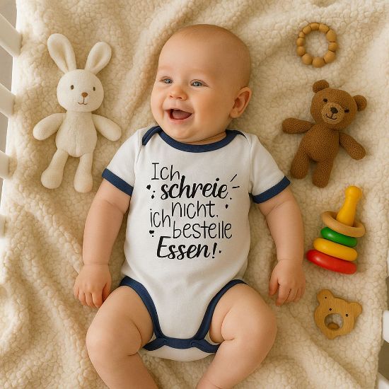 Picture of Lustiger Babybody „Ich schreie nicht, ich bestelle Essen!“