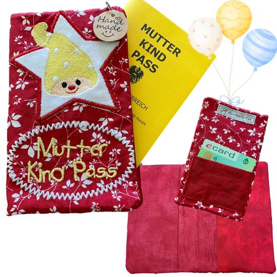 Picture of Handgemachte Mutter-Kind-Pass Hülle – liebevoll und praktisch