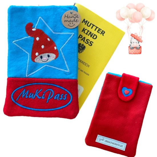 Picture of Filz-Einsteckhülle „Zwergenstern“ – farbenfroh, fröhlich & handgemacht