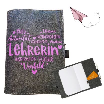 Bild von Notizbuchhülle Für Lehrerinnen mit Herz ❤️