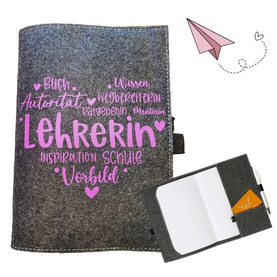Picture of Notizbuchhülle Für Lehrerinnen mit Herz ❤️