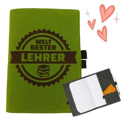 Bild von „Weltbester Lehrer“-Notizbuchhülle