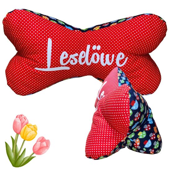 Bild von Leseknochen „Leselöwe“ – Frisch, farbenfroh & funktional