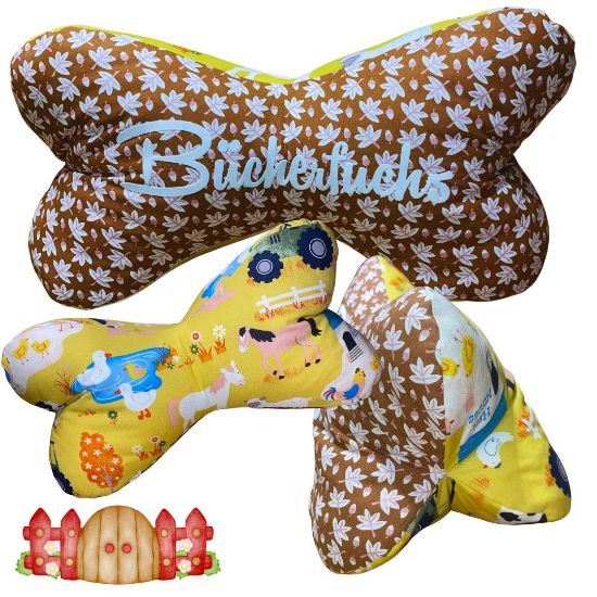 Bild von Leseknochen „Bücherfuchs“ – Frisch, farbenfroh & funktional