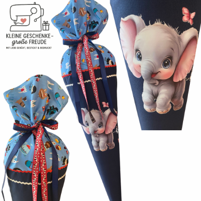 Bild von Personalisierbare Schultüte Elefant