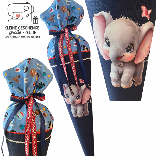 Bild von Personalisierbare Schultüte Elefant
