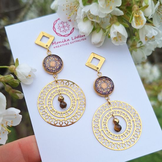 Bild von Folge deinem Herzensweg - Ohrstecker SARA aus Edelstahl mit Tigerauge