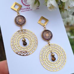 Bild von Folge deinem Herzensweg - Ohrstecker SARA aus Edelstahl mit Tigerauge