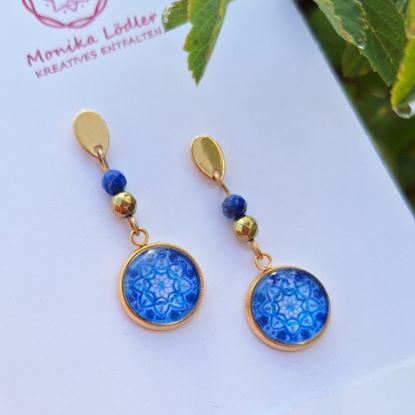 Picture of GoodVibes - Ohrstecker goldfarbig mit Perlen