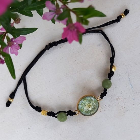 Picture of Mandala des Loslassens - Armband mit Fassung aus Edelstahl