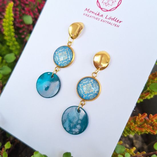 Picture of Mandala der Seelenessenz - Ohrstecker MAYA aus Edelstahl mit Perlmutt