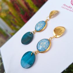 Picture of Mandala der Seelenessenz - Ohrstecker MAYA aus Edelstahl mit Perlmutt