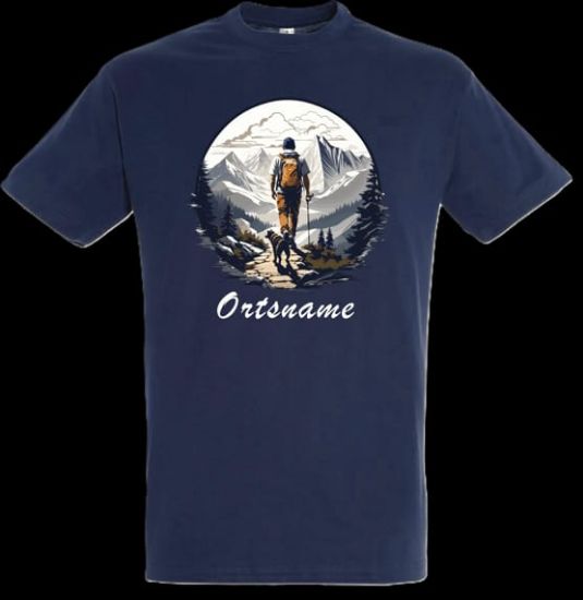 Bild von  Tshirt- Wanderer mit Hund