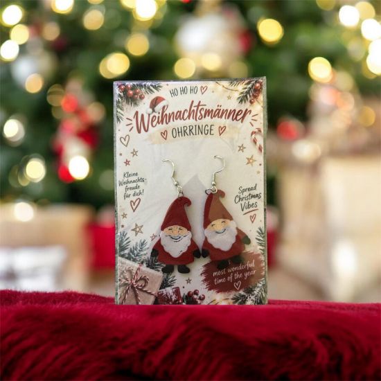 Bild von 🎅 Weihnachtsmann-Ohrringe – festlicher Ohrschmuck mit Weihnachtszauber